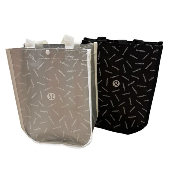 Lululemon Reusable Tote Bags - Black and Gray/Silver - Picture 2 of 3